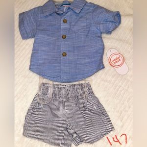 NWT Boys Newborn 2 piece short set